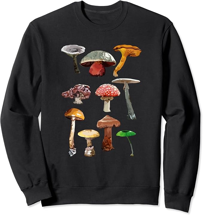 Poisonous Mushrooms Fungi Mycology Foraging Sweatshirt Amazon.co.uk